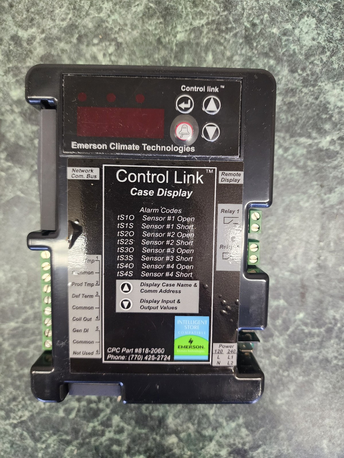 Emerson Climate Control Link Case Display 818-2060 w/ 618-1120 Expansion Board
