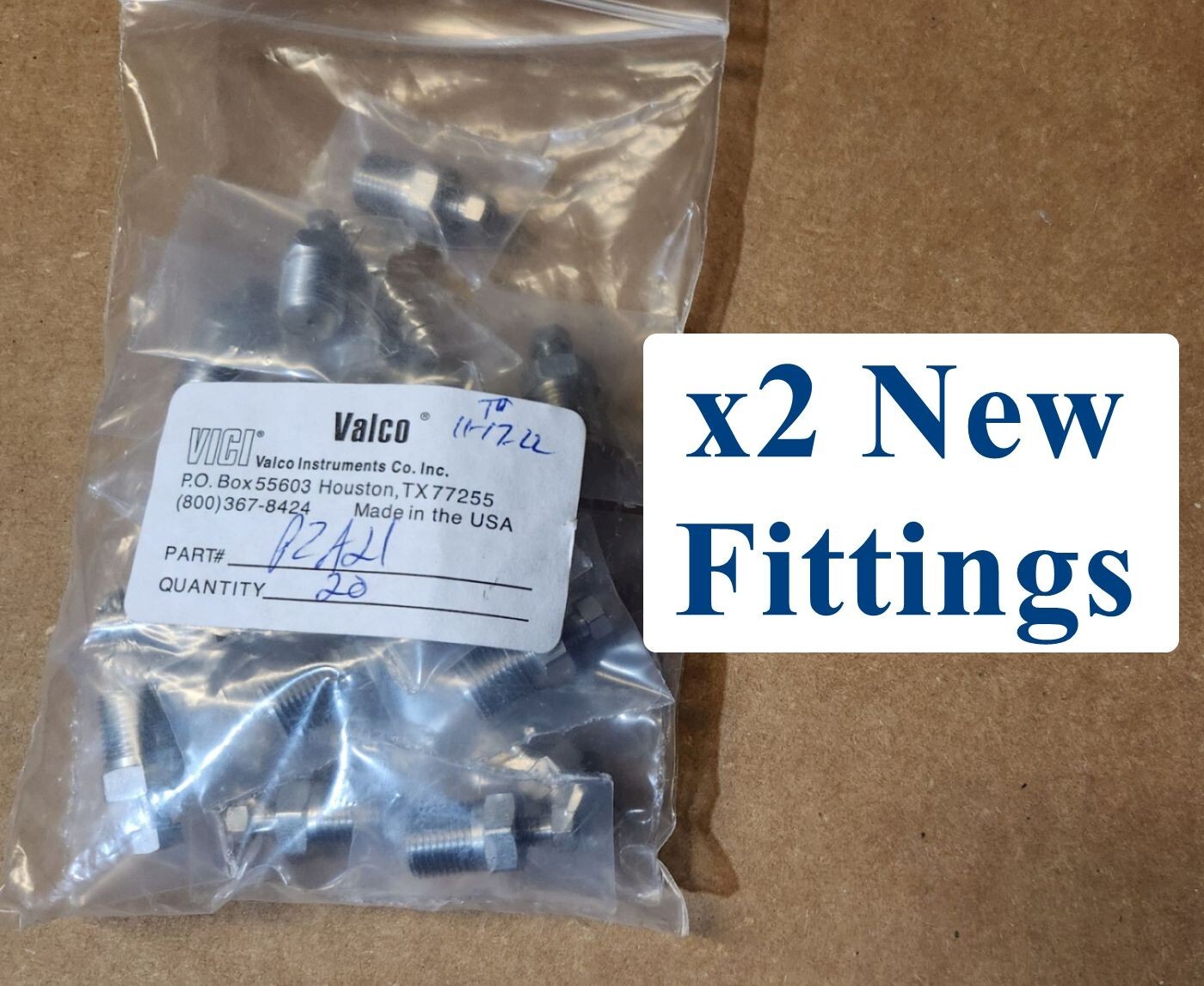 NEW VICI VALCO PZA21 Male Pipe to Valco Internal Adapter 1/8NPT Male to 1/16 ZDV