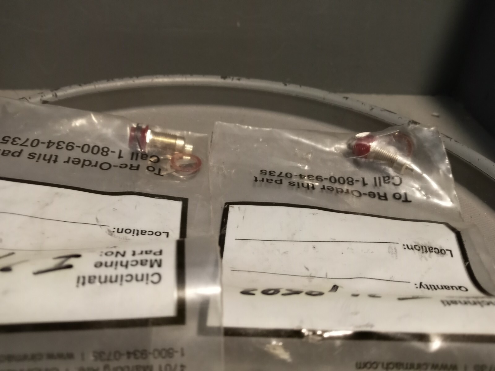 Lot of 2 Cincinnati Machine Red Indicator Light, I 21 8583