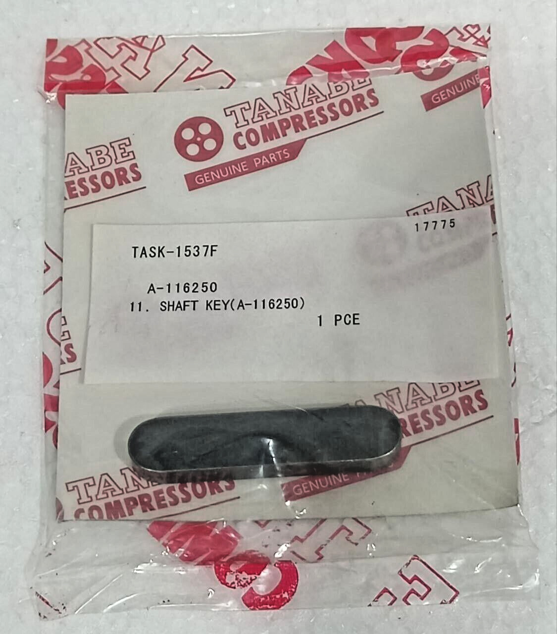 TANABE PNEUMATIC A-116250 SHAFT KEY TASK-1537F NEW FAST SHIPPING