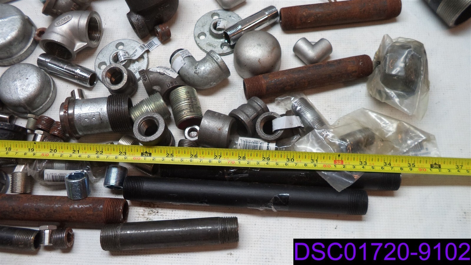 Qty = 99: Mixed Lot of Metal Pipe Fitting & Stainless Flex Hoses Many Sizes