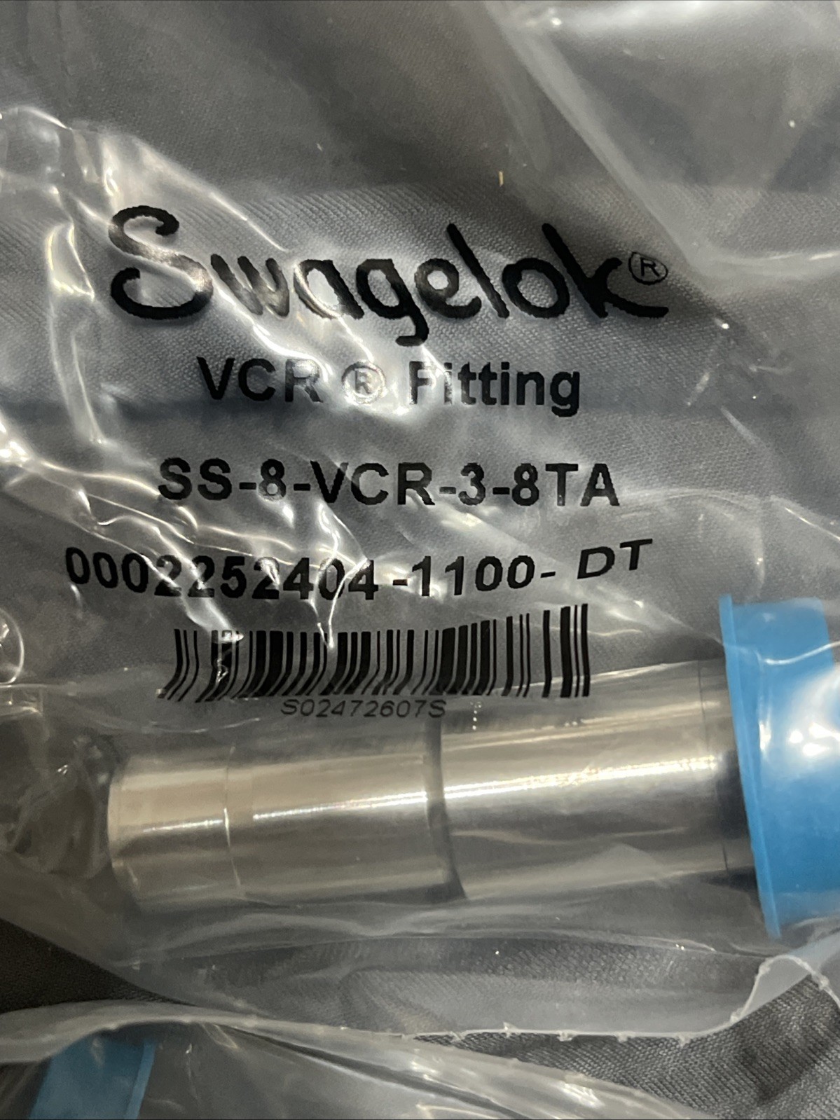 SWAGELOK SS-8-VCR-3-8TA, SS8VCR38TA, Tube Adapter Gland 1/2″, LOT OF 9