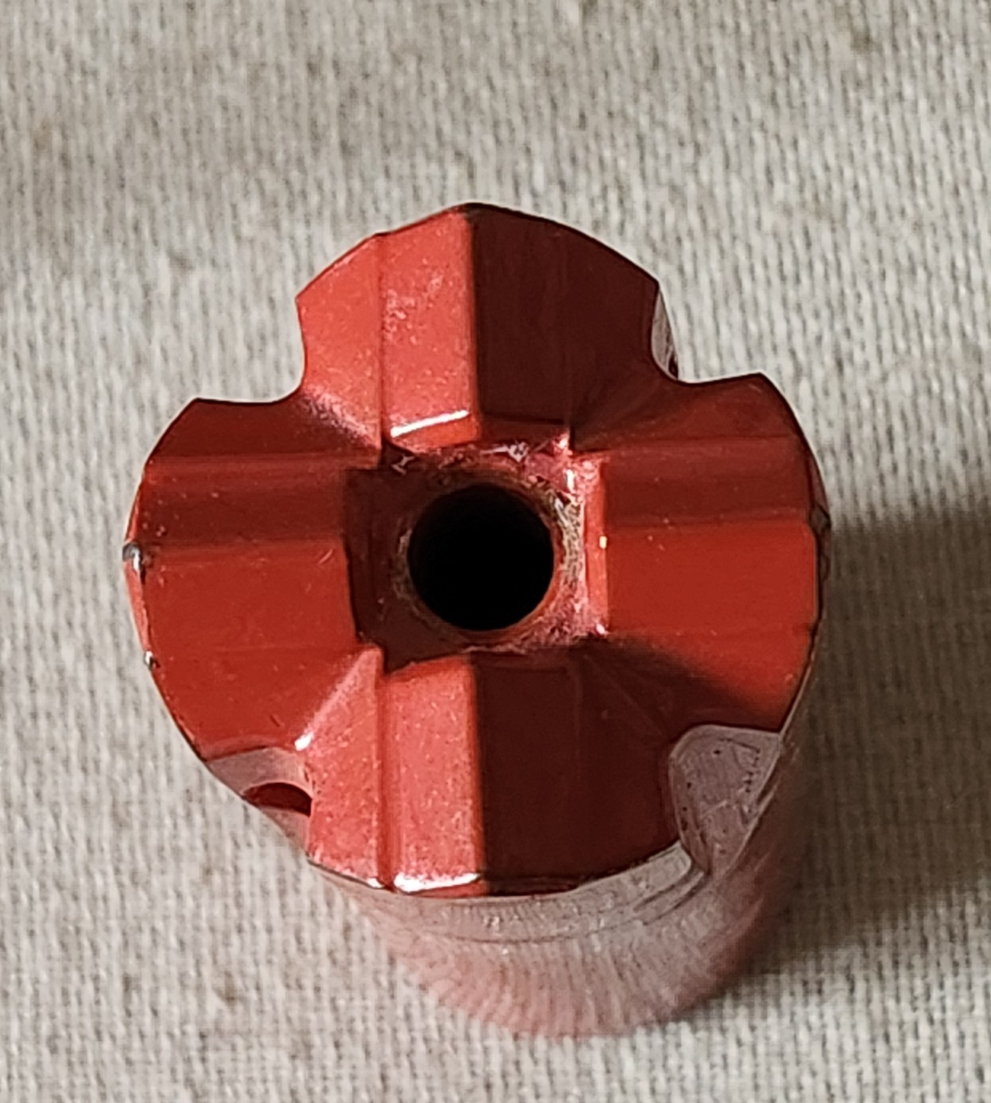 Rock Drill Bit Unmarked Red 1 1/4″ Diameter x 2 15/16″ tall w/ Aluminum Base