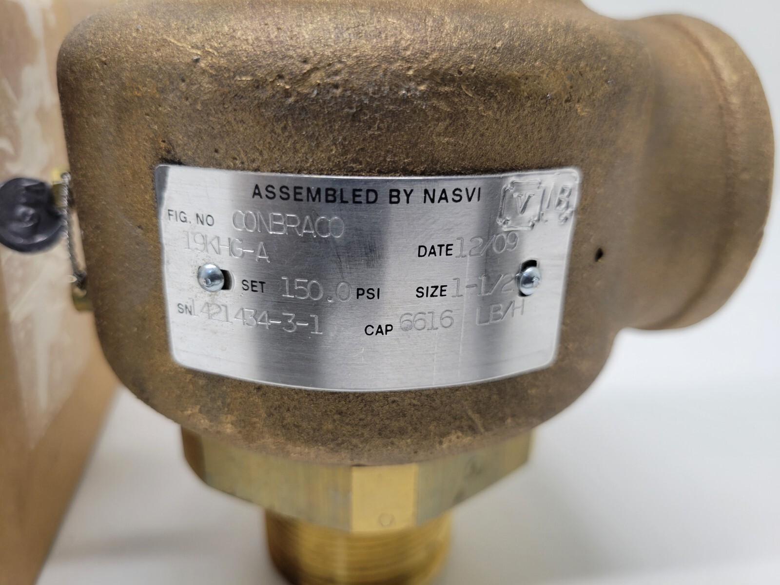 NEW OLD STOCK! APOLLO CONBRACO 1-1/2X2″ 150PSI PRESSURE RELIEF VALVE 19KHG-A