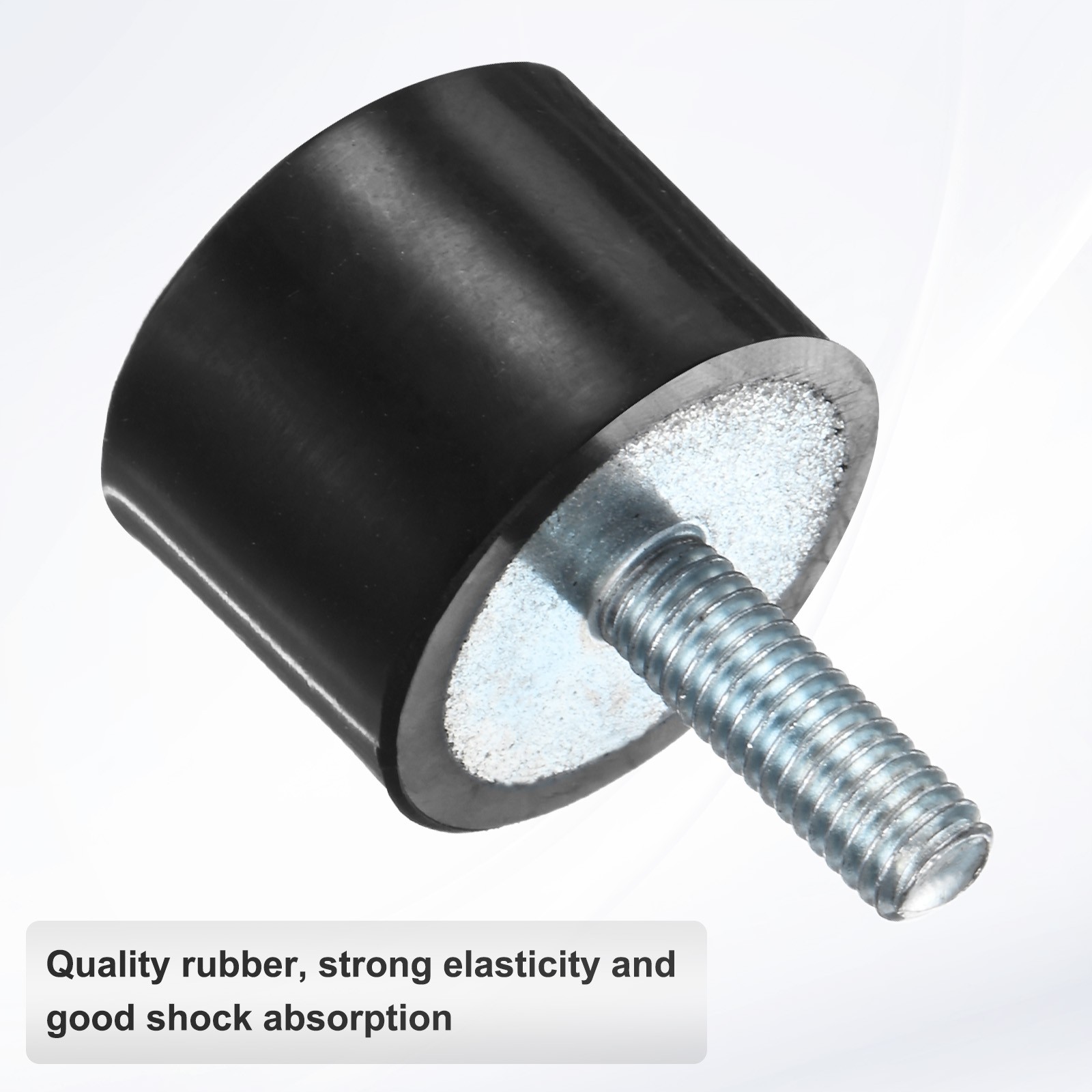 4-Pack Rubber Mounts with M5 x 15mm Studs Male D20mmxH15mm