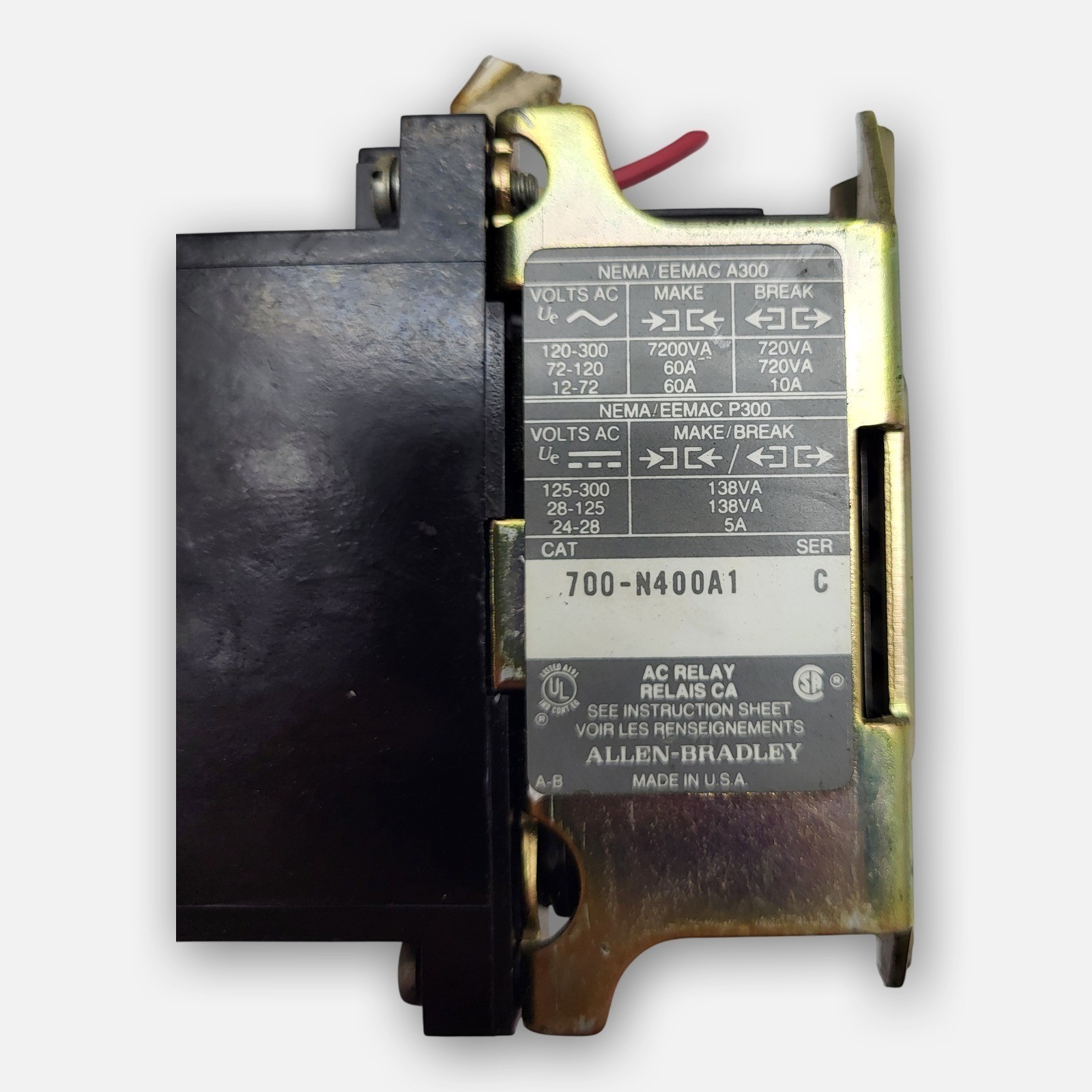 LOT OF 4 700-N400A1 /C CONTACTOR W/ 84AB86 COIL 120V/60HZ, 110V/50HZ