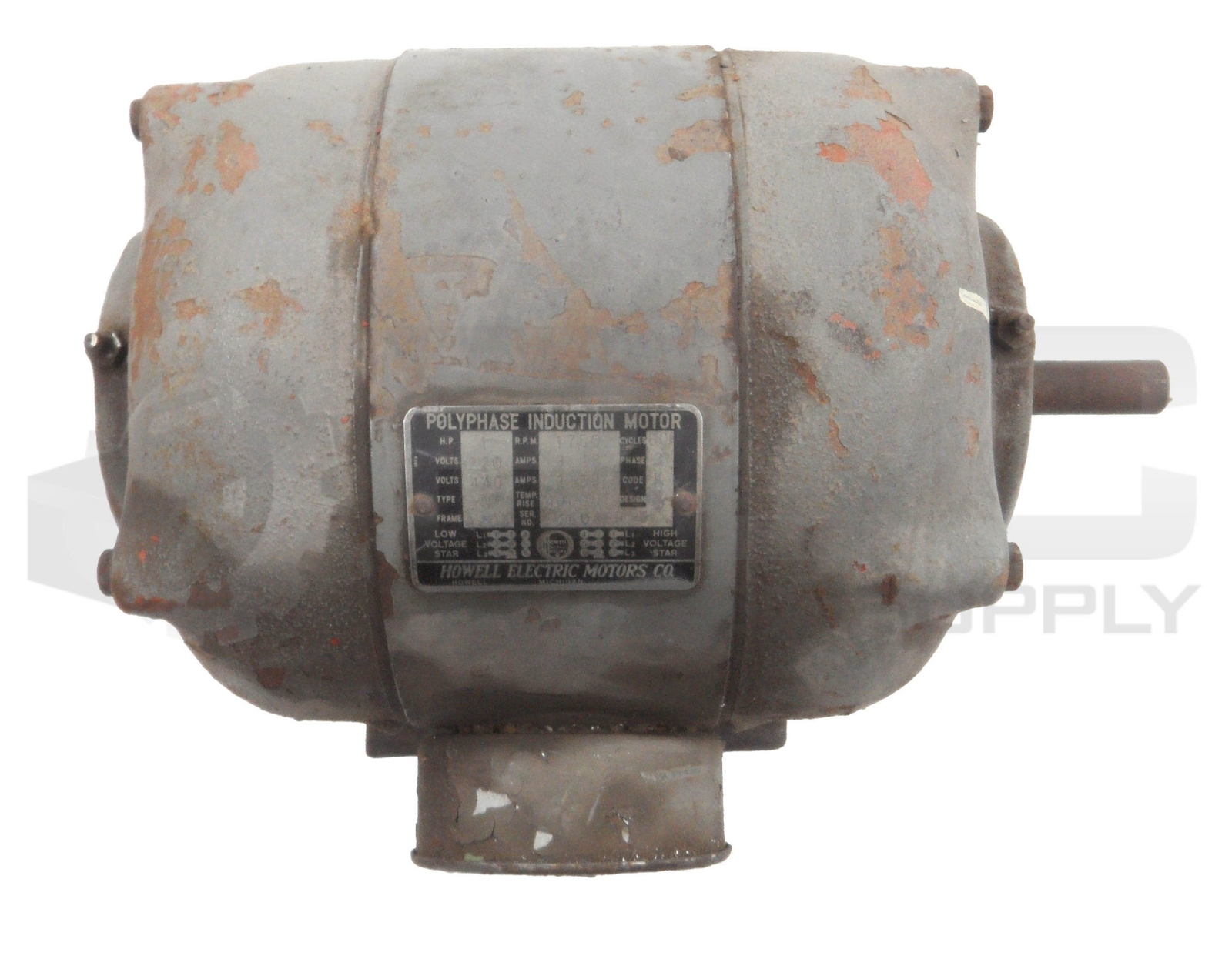 HOWELL ELECTRIC 16046R5 POLYPHASE INDUCTION MOTOR 1HP 1750RPM 60CYC 220/440V