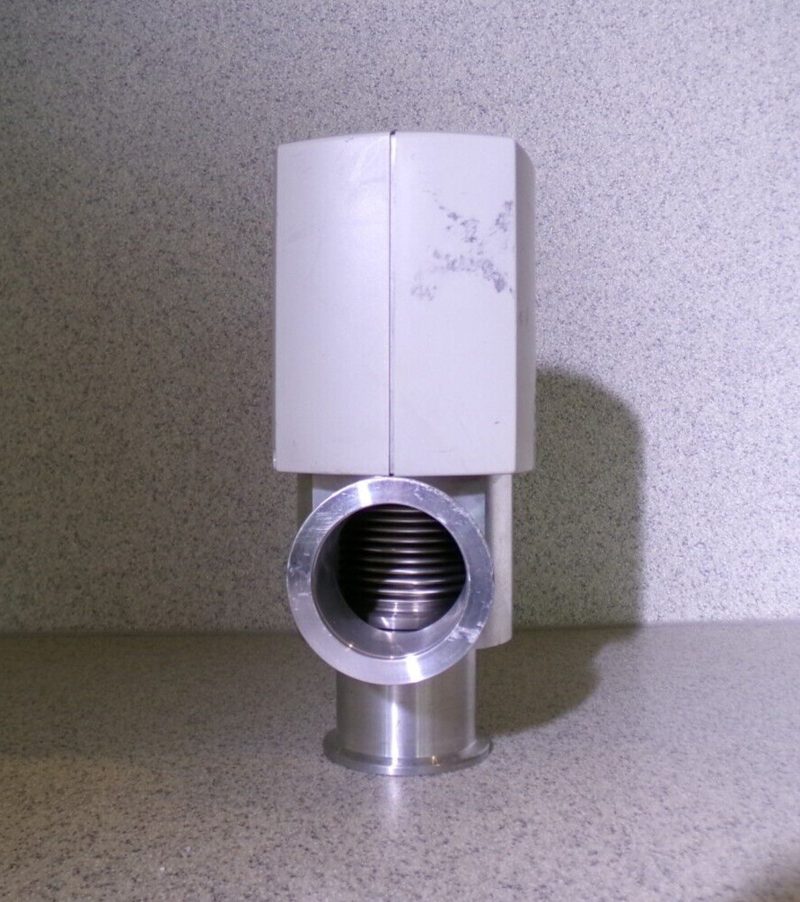 Pfeiffer EV 040 PA Electro Pneumatic Angle Vacuum Valve Stainless Steel