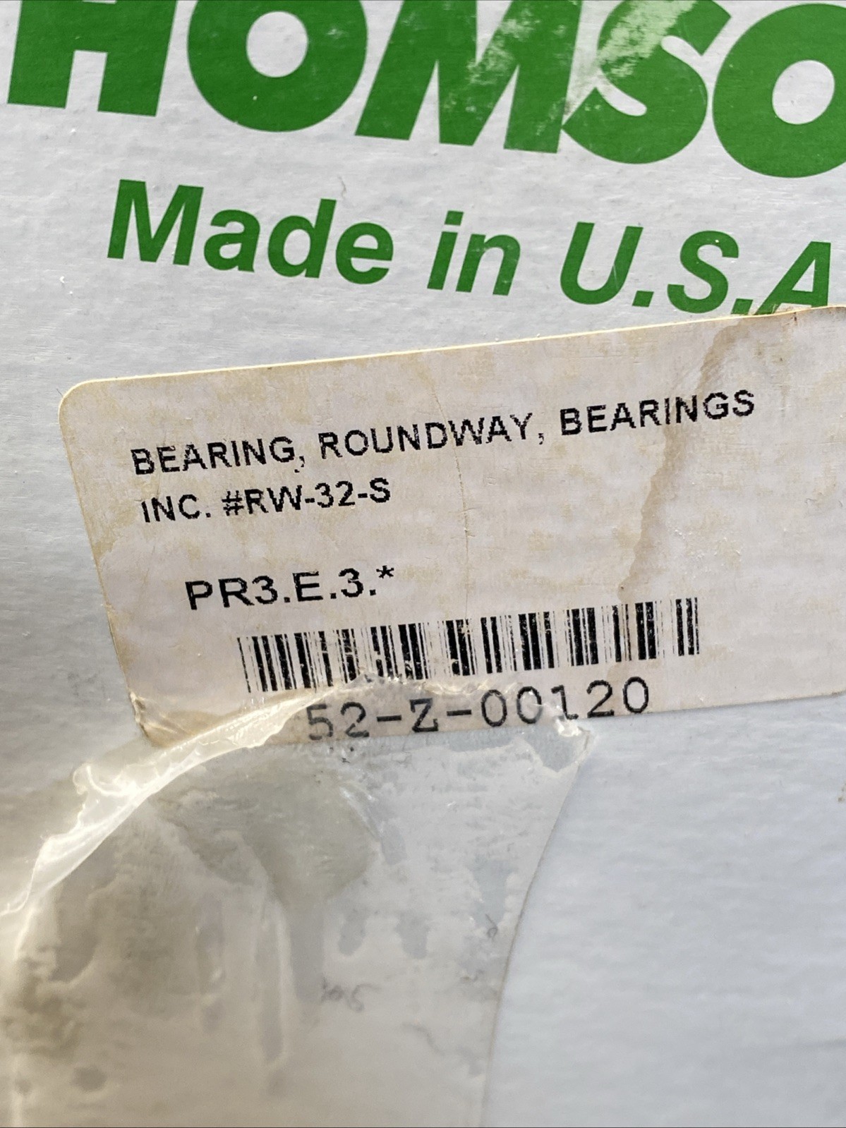 Thomson Linear RW32S Linear Bearing, Roller Bearing, RoundWay, Single Type, 2 in