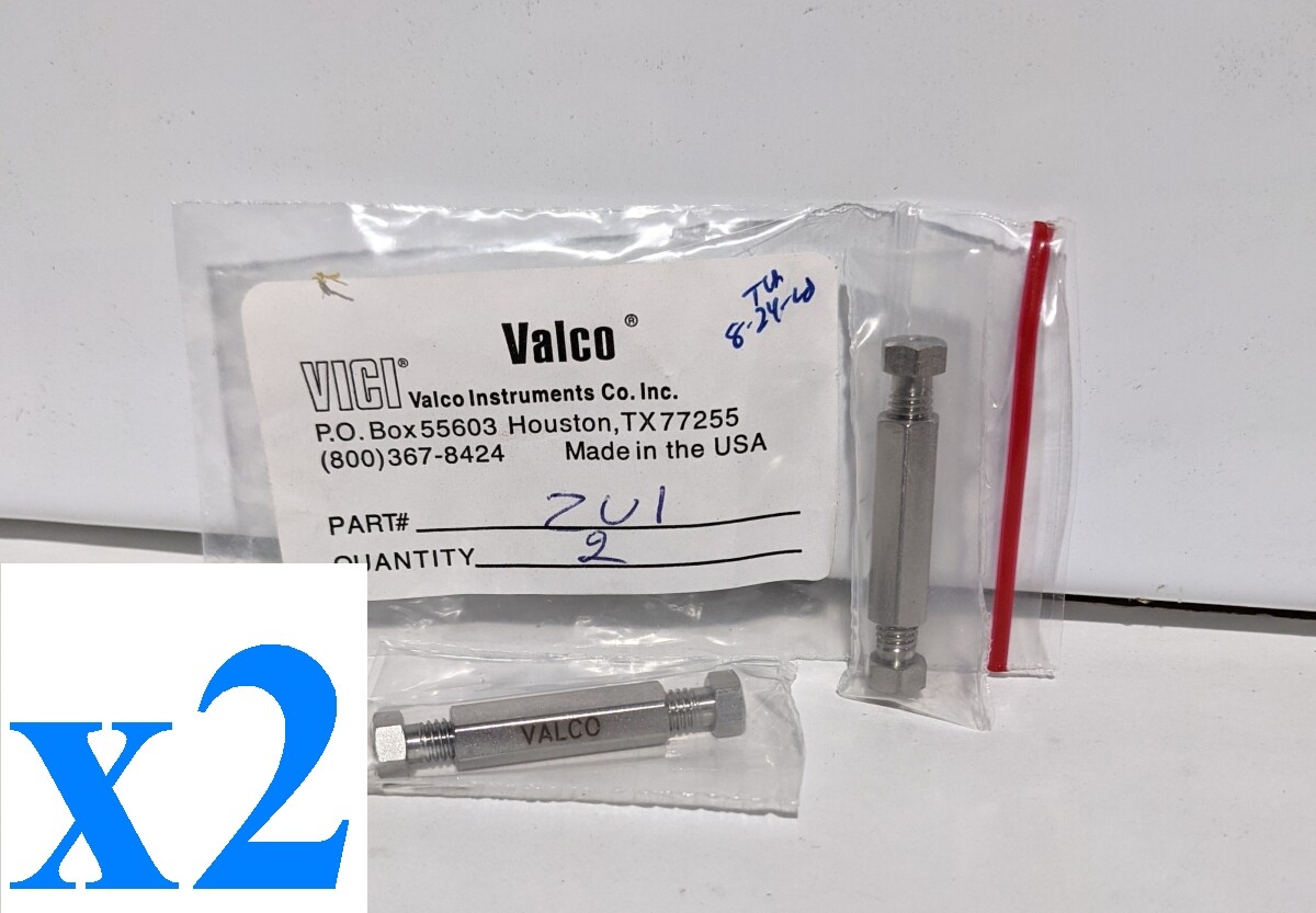 x2 NEW Vici Valco ZU1 Fitting Union, Internal, 1/16″, Bore 0.75mm 2pcs Fitting