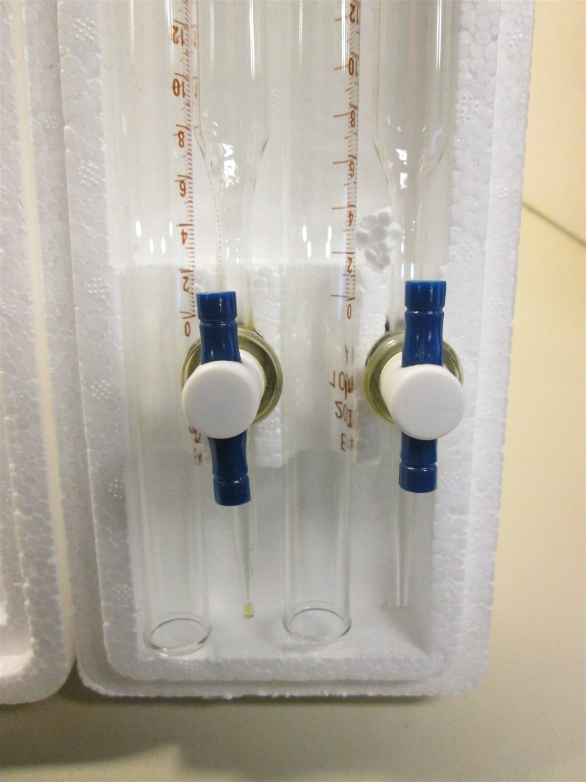 LAB SAFETY SUPPLY 6CDP7 Burette, Straight Bore PTFE 0 to 100mL Class A Grade A