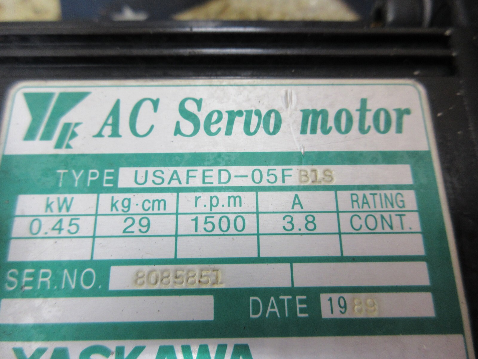 *SPECIAL PRICE* YASKAWA SERVO MOTOR USAFED-05FB1S USAFED-05F B1S UTOPI-500UA