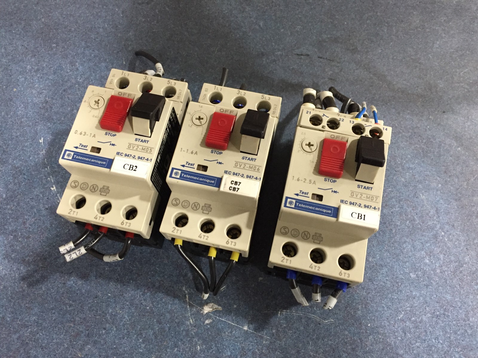 LOT OF 3 Telemecanique GV2-M05 & -M06 & -M07 Motor Starter ***FREE SHIPPING***
