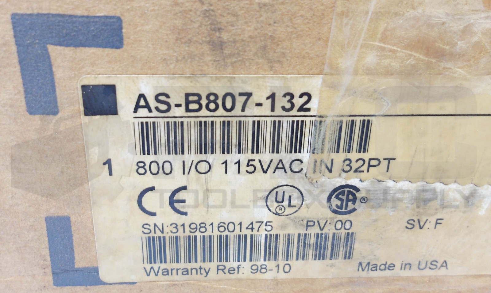 NEW MODICON AS-B807-132 INPUT MODULE 800 I/O 115VAC 32PT