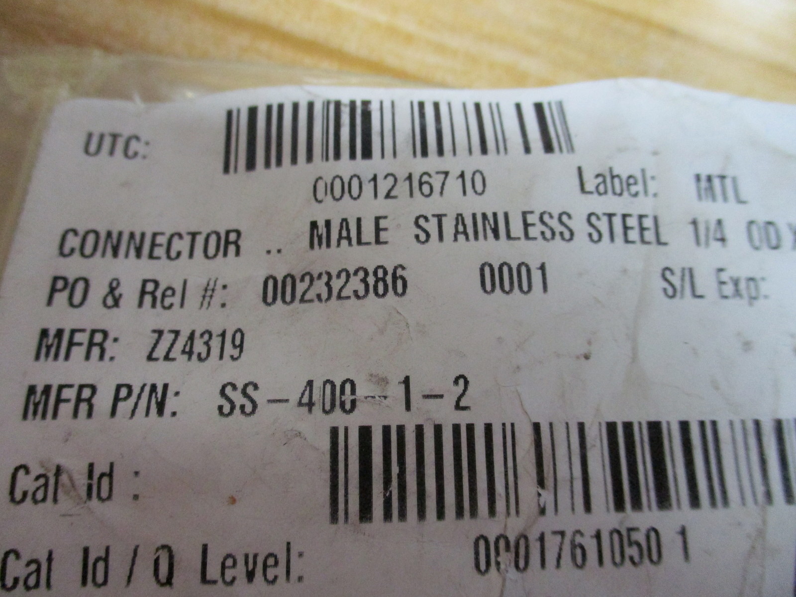 Swagelok SS-400-1-2 Stainless Steel Tube Fitting SS40012 (Pack of 2)