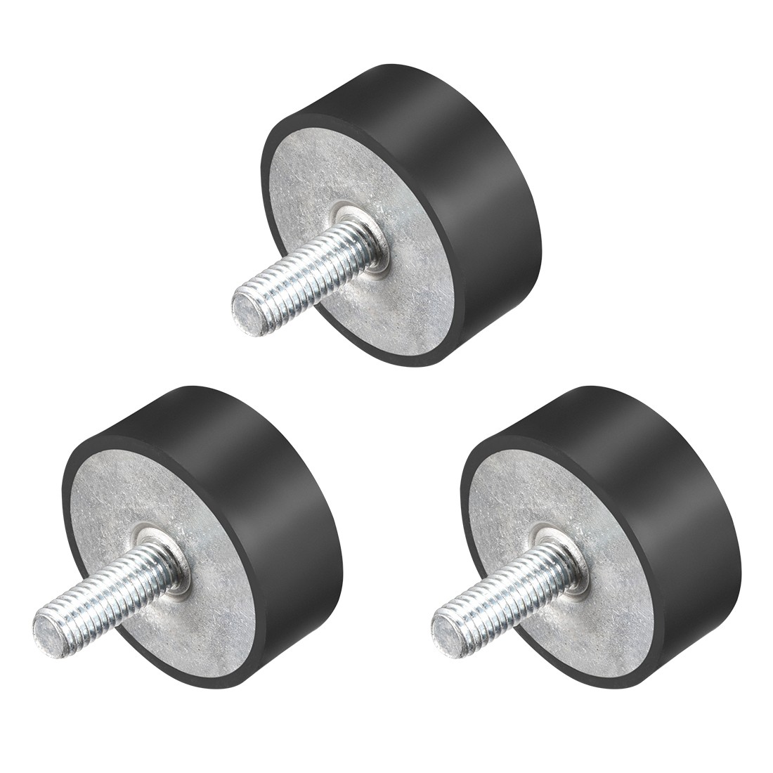 M10 Rubber Vibration and Shock Absorption Mount w Thread Stud, 1.97″ x0.79″,3pcs