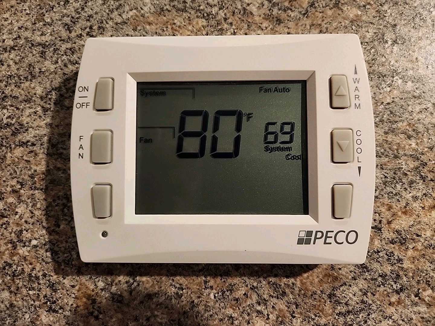 Thermostat, Peco T8532-002 Low Voltage 7, 5-2, 5-1-1 Programs, 3 H, 2 C,