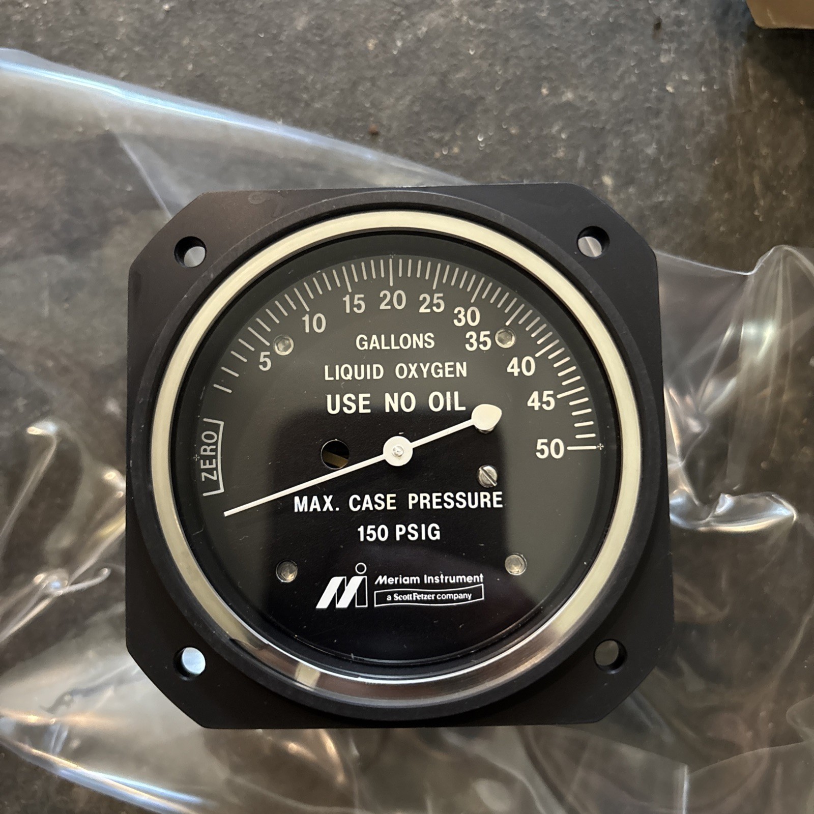 MERIAM INSTRUMENT LIQUID OXYGEN CONTENT GAGE NSN 6685-00-526-4265
