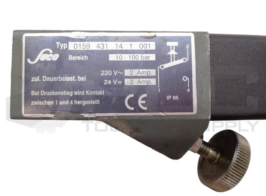 SUCO 0159-43114-1-001 MECHANICAL PRESSURE SWITCH 5.0-50.0BAR 250V 2A