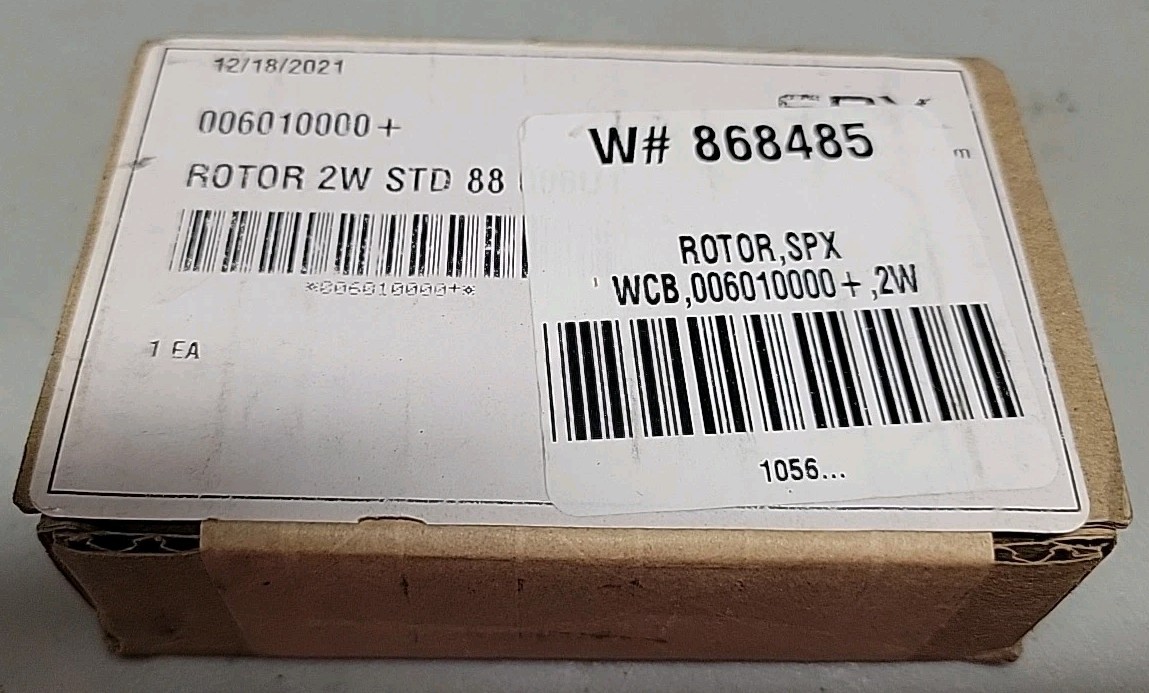 SPX 006010000 Pump Rotor 2W STD 88 STD Waukesha Cherry NOS