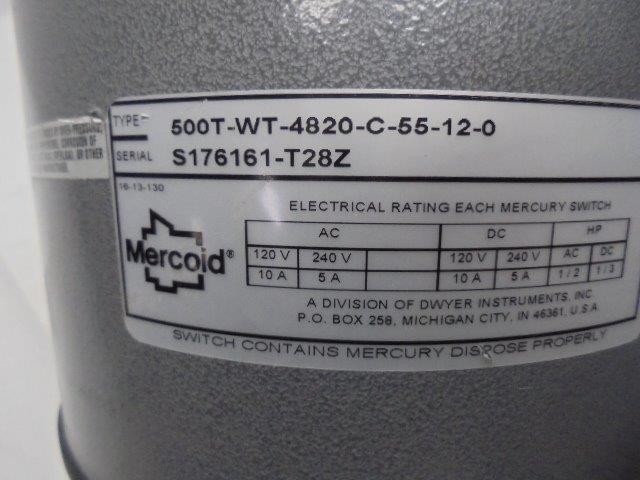 MERCOID 500T-WT-4820-C-55-12-0 SWITCH NSNP