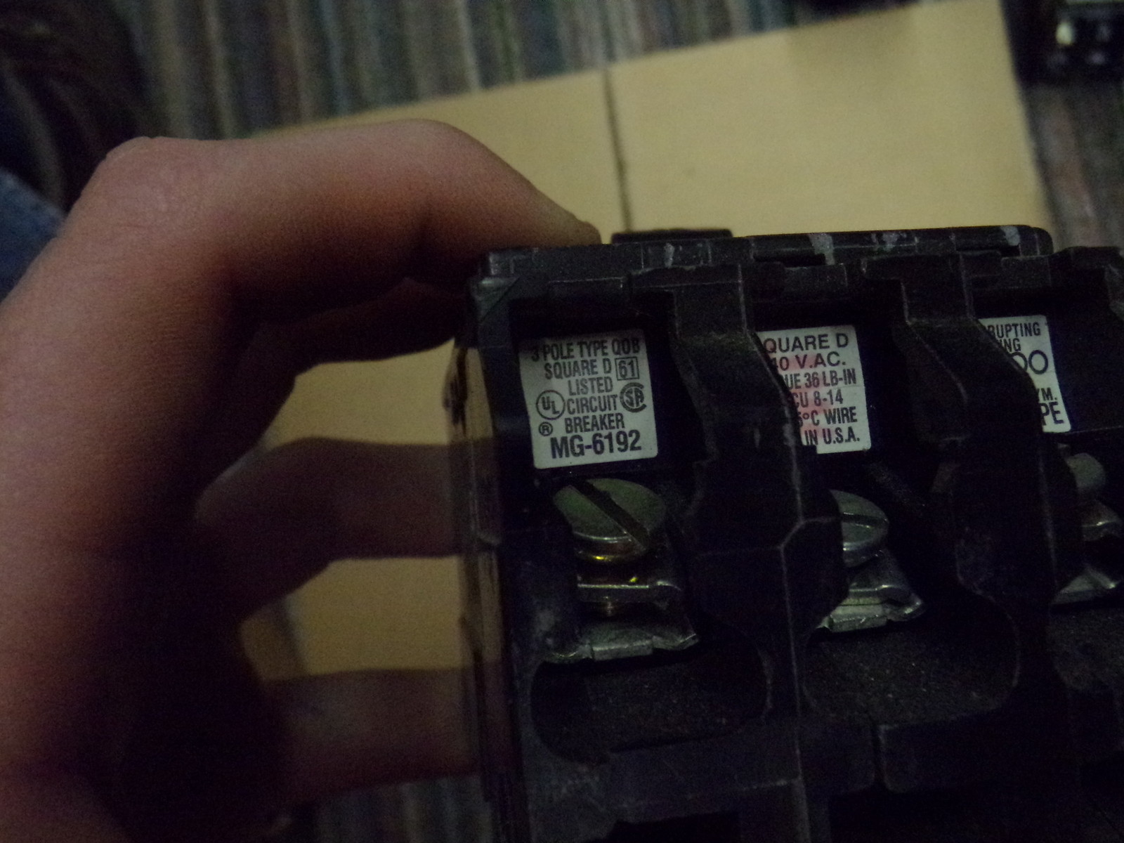 Square D 3-Pole Circuit Breaker 30A MJ-1836 MG-6192, Lot of 2