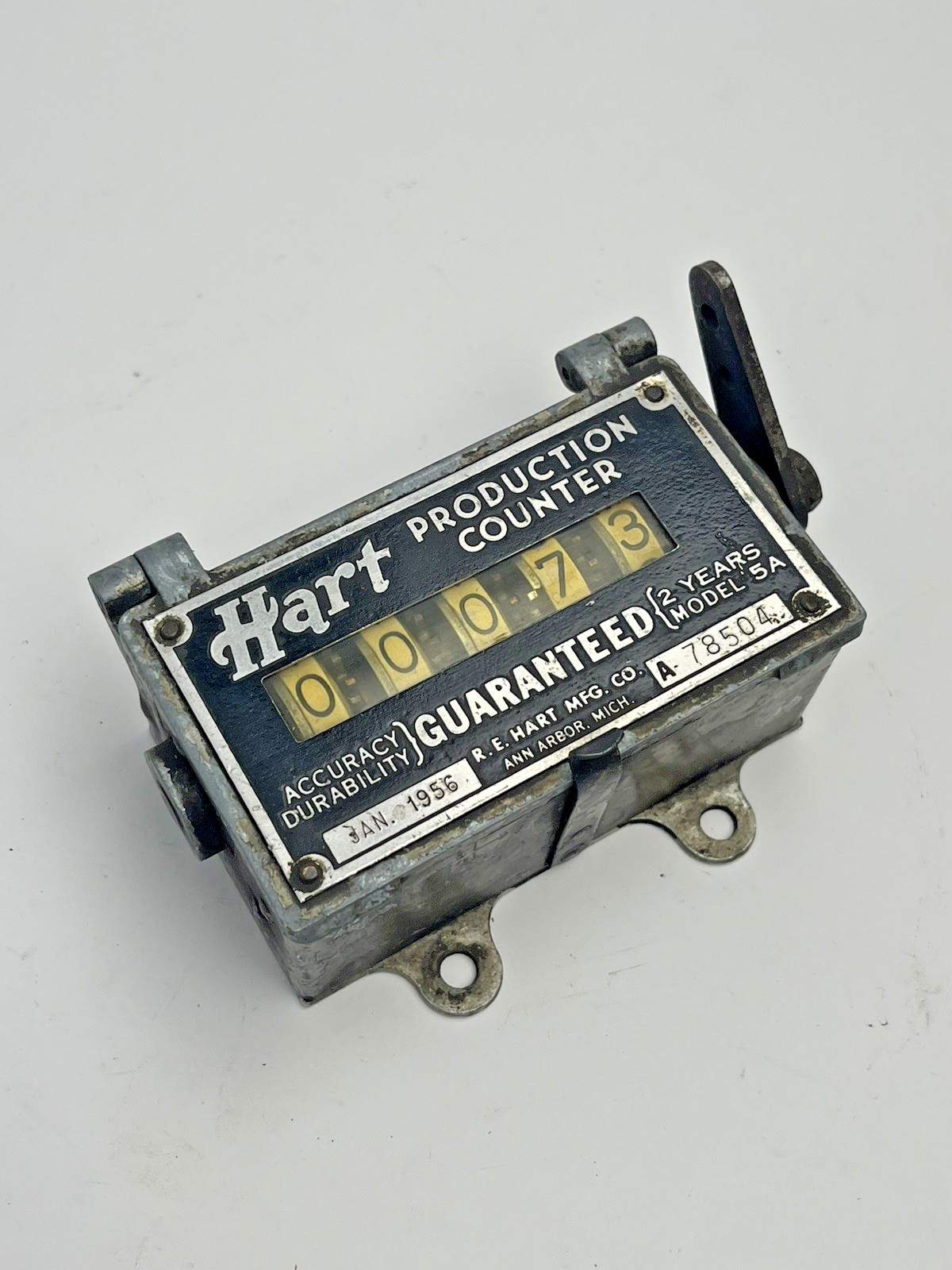 R.E. Hart MFG. CO. 1956 Mechanical Production Counter Model 5A Vintage USA