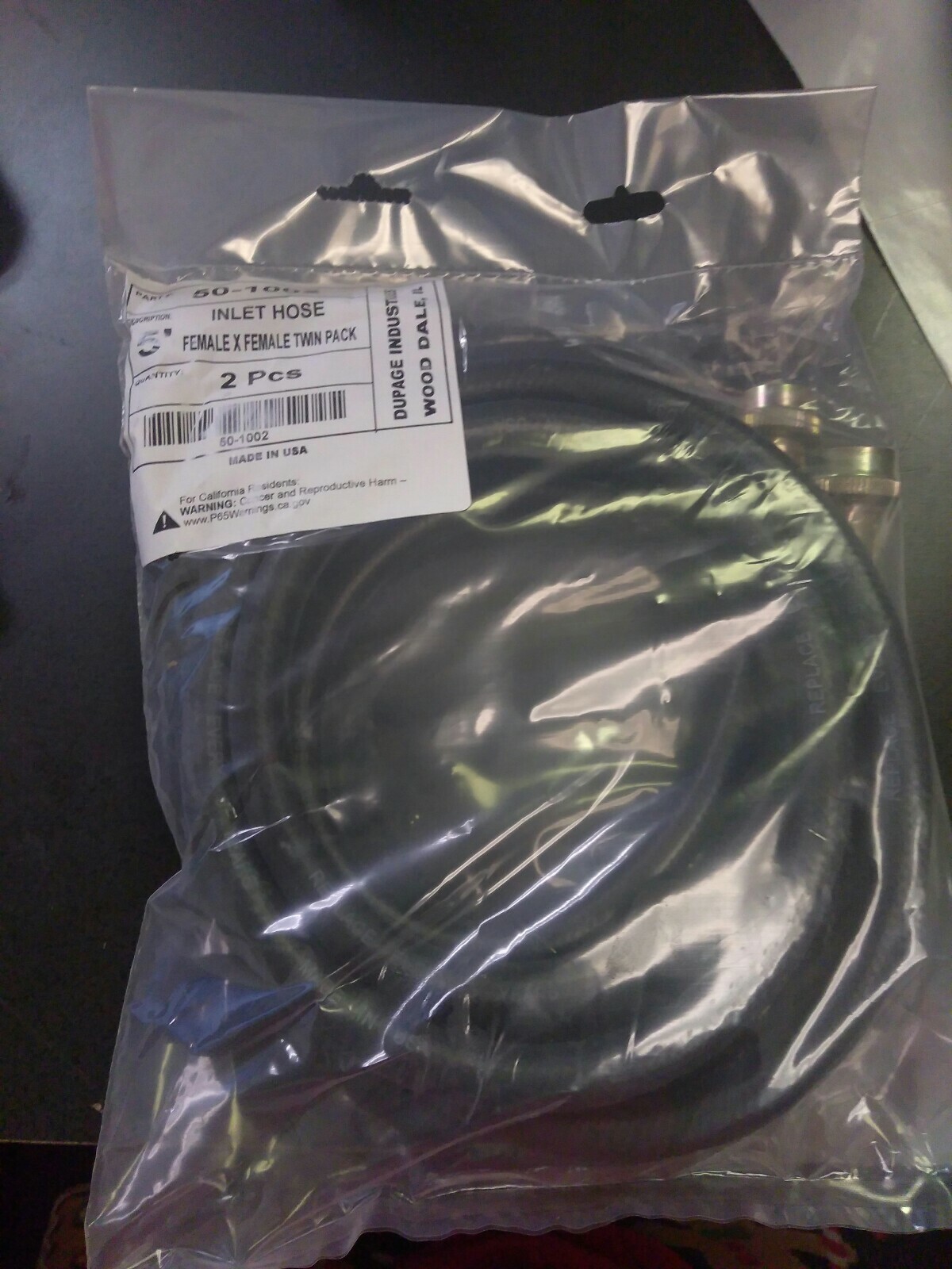 NEW Dupage 50-1002 – Twin Pack – 5′ – FemalexFemale – Inlet Hose