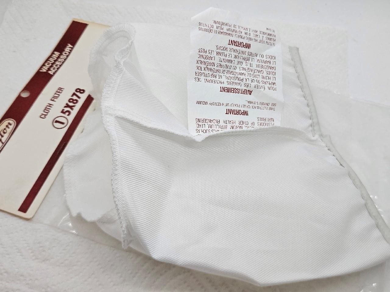 Dayton 5X878 Cloth Filter Bag Vacuum Accessory Polyester