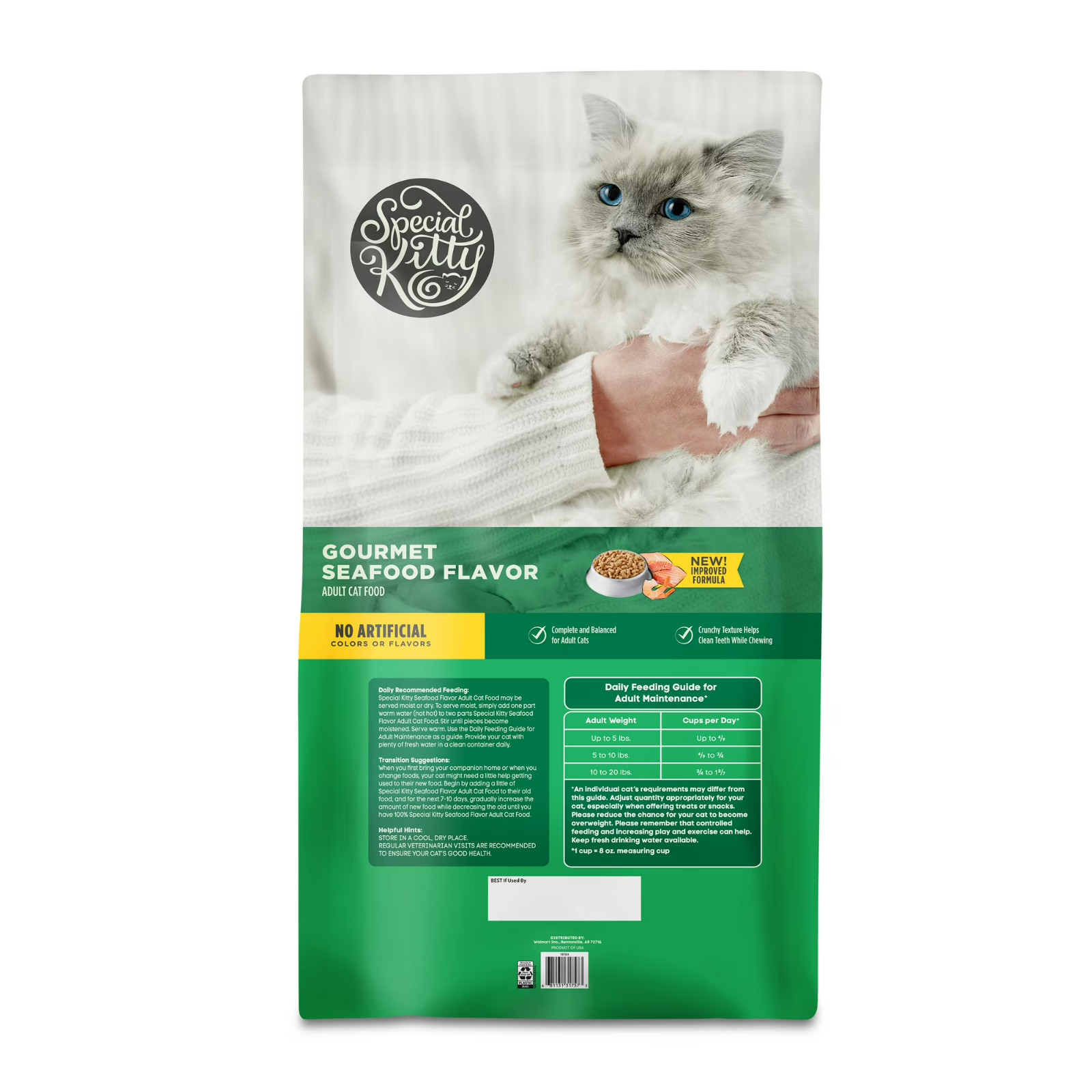 2Pack Special Kitty Gourmet Formula Seafood Blend Flavor Dry Cat Food, 35 lb Bag
