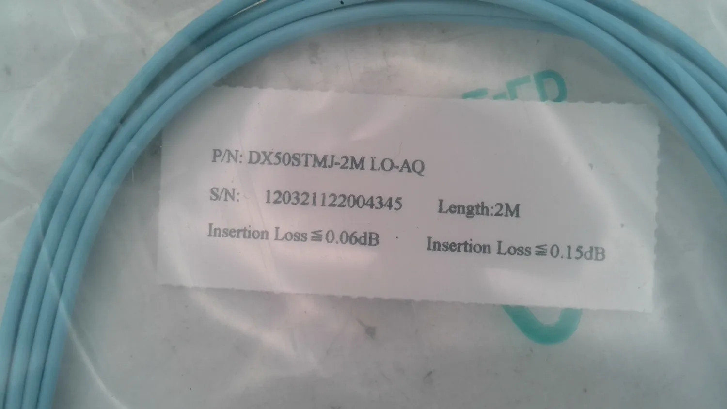DX50STMJ-2M LO-AQ 2M DUPLEX FIBER OPTIC CABLE ST
