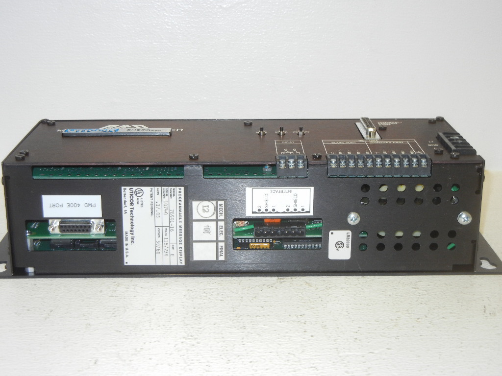 UTICOR TECHNOLOGY 76591-16 USED PMD 350 MESSAGE CONTROLLER 7659116