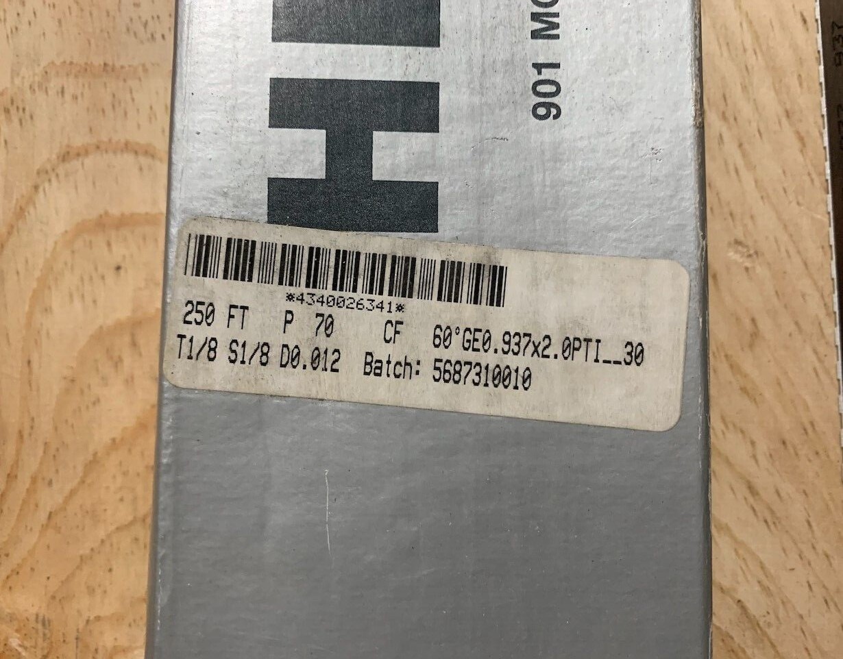 Helmold Steel Rule Die Material T1/8″ S1/8″ 60 Deg .937 30″ Lot of 5 USA NEW