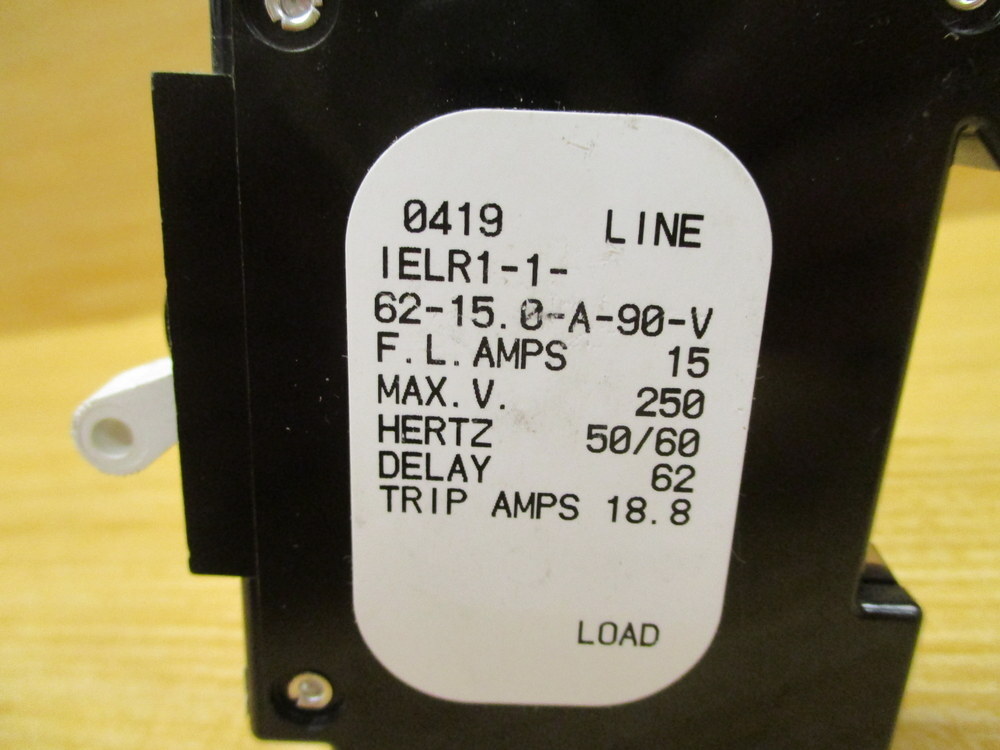 Airpax IELK1-1-62-15.0-A-90-V 15A Circuit Breaker IELK1162150A90V (Pack of 3)