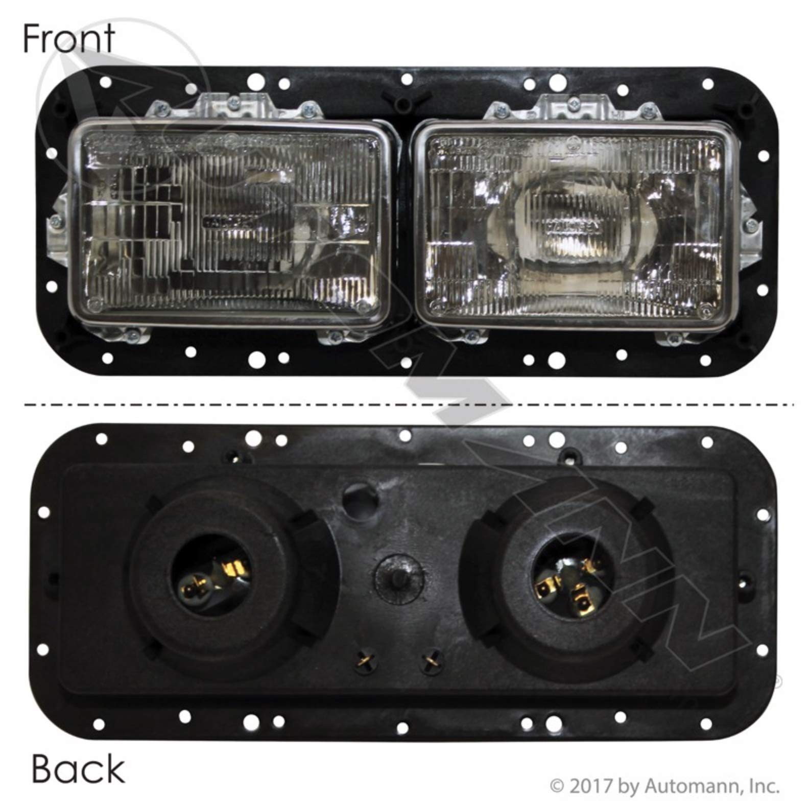 Peterbilt Right Dual Rectangular Headlamp Assembly MPN 1607641R New Auto Part