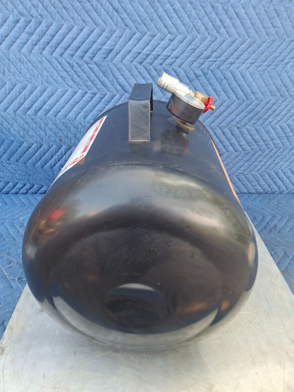 Torin Black Jack Steel Portable Horizontal Air Compressor Tank 7 Gal 125 Psi