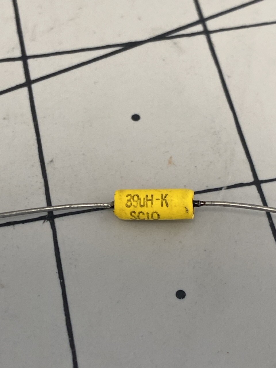 Tyco Power Axial Inductor 0.39uH PN: S10-R39-K