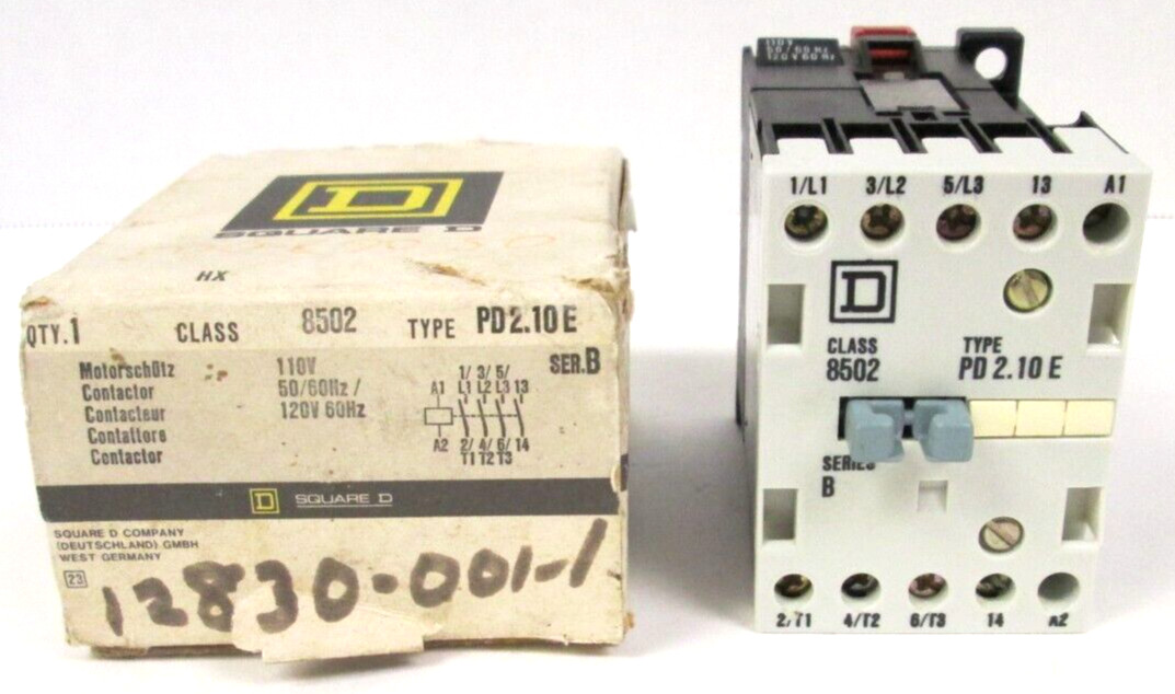 SQUARE D COMPANY, CLASS 8502, TYPE PD 2. 10 E, SHORT CIRCUIT PROTECTOR, SURPLUS