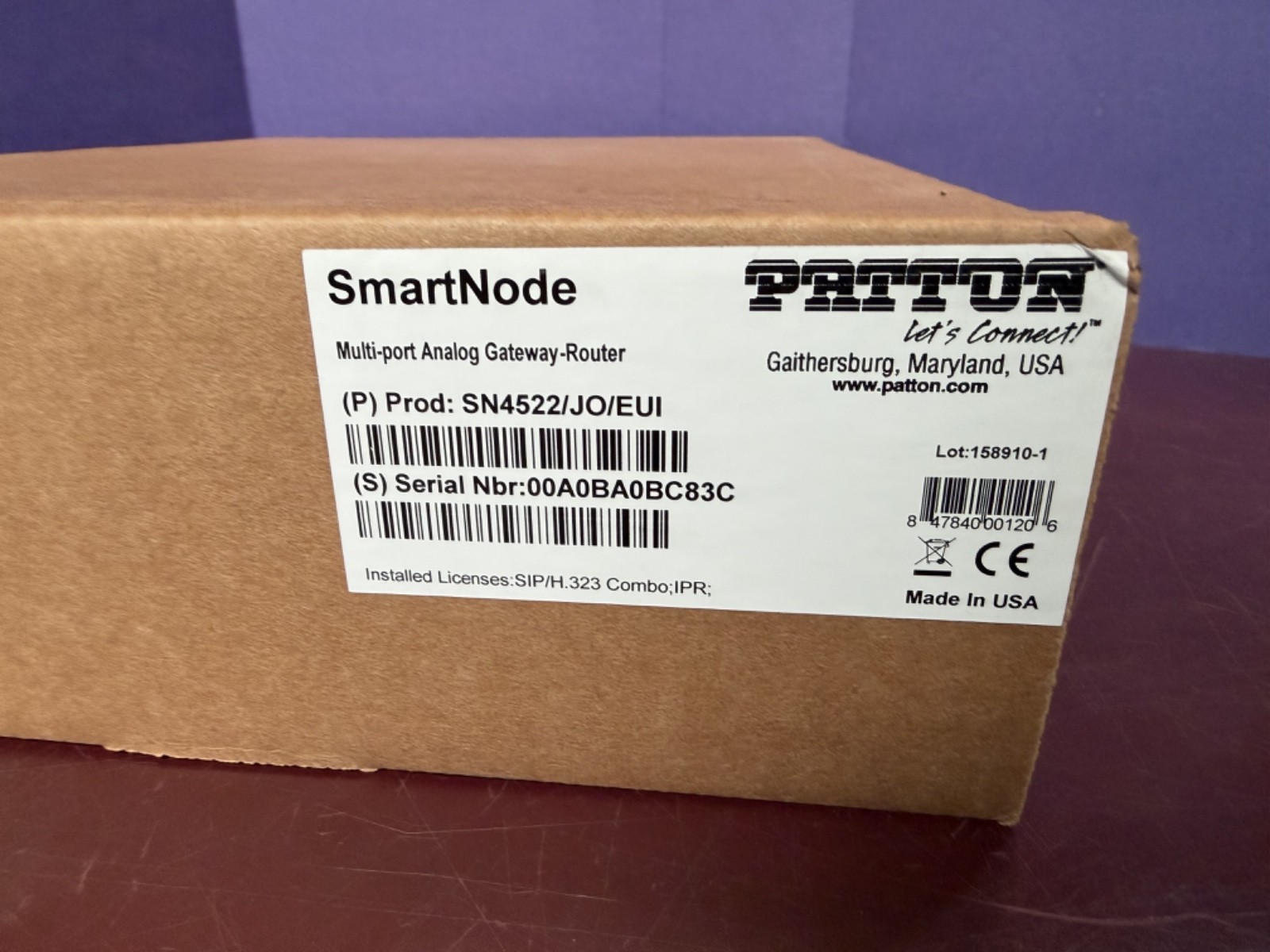 New Patton SmartNode 4522, Dual FXO VoIP GW-Router SN4522/JO/EUI