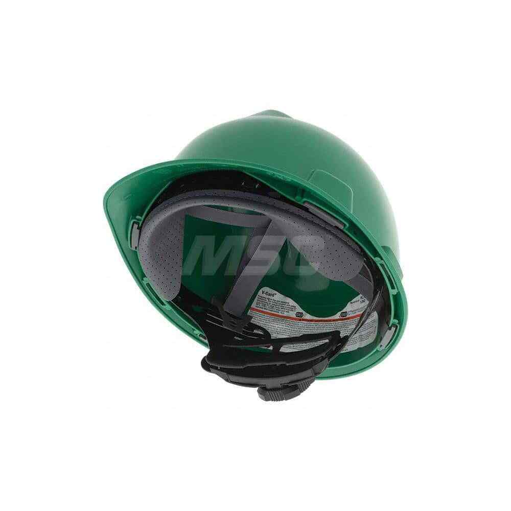 MSA 475362 Green V-Gard Slotted Cap-Style Hard Hat w/ Fas-Trac III Suspension