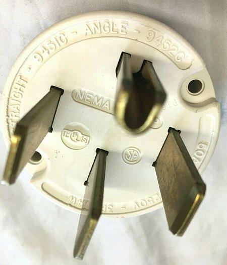Hubbell Wiring Device Straight 9451C Angle 9452C Nema 14-50P 50A 125/250V 3P 4W