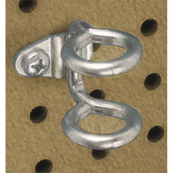 3/4 In. I.D. Steel Double Ring Tool Holder for 1/8 In. and 1/4 In. Pegboard,