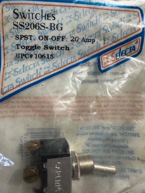 Selecta SS206S-BG Toggle Switch 20A 125VAC