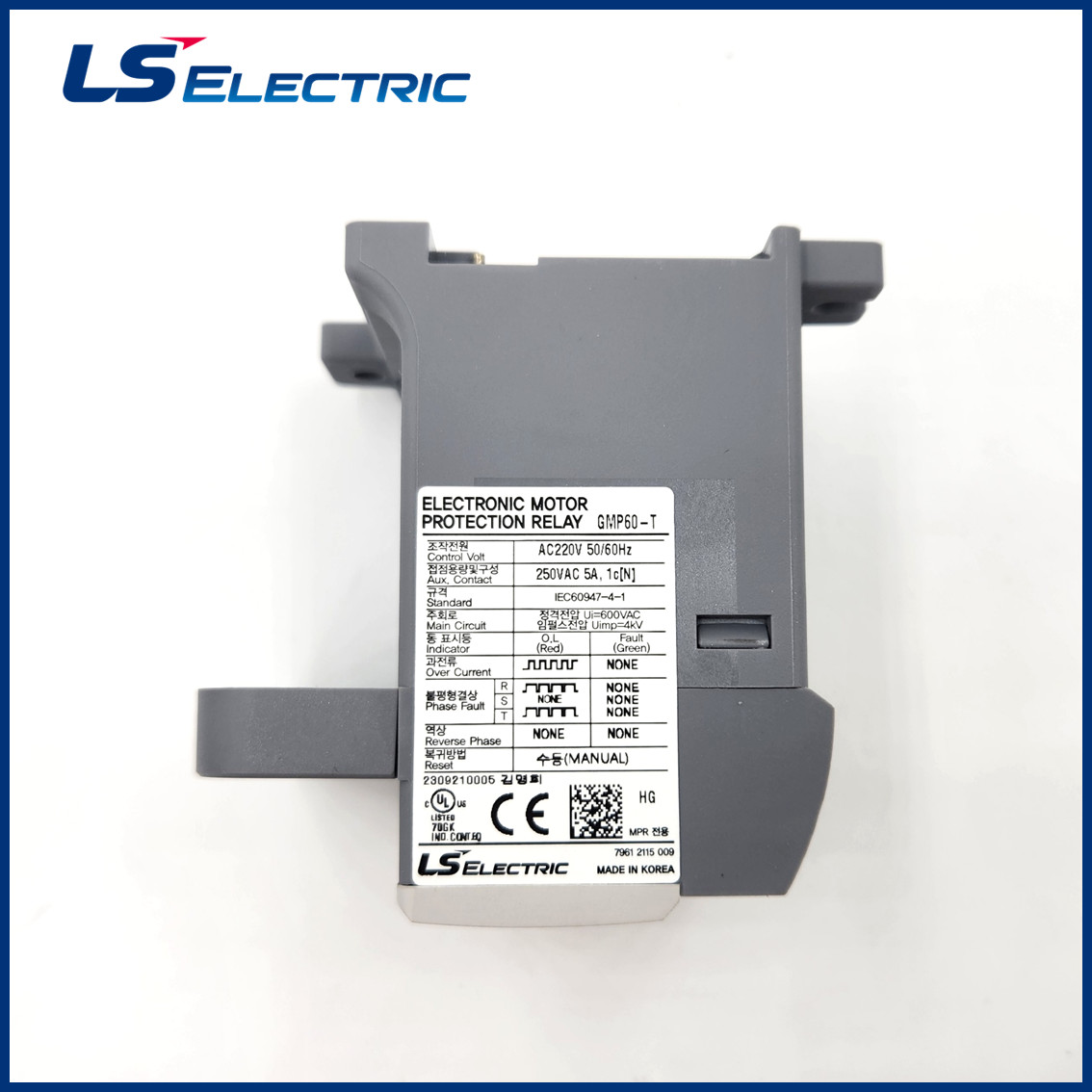 **Ship From US** LS Electronic Motor Protection Relay GMP60-T 60A AC220V GMP60T
