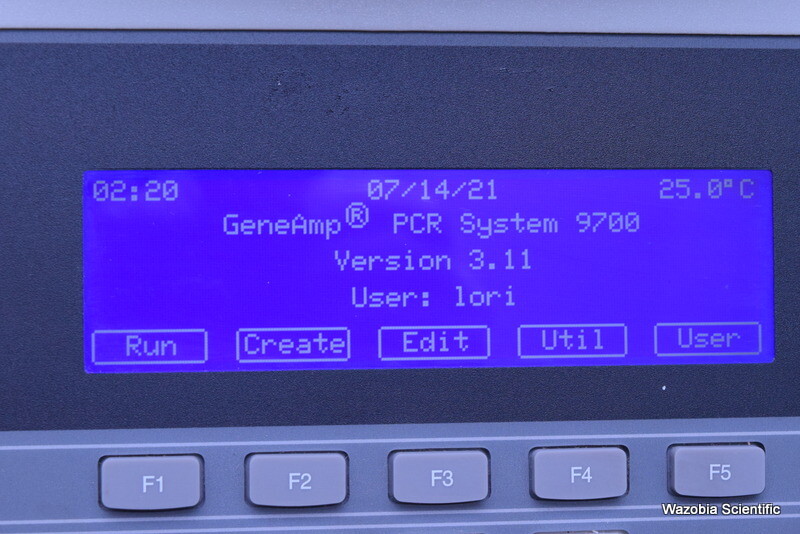 AB APPLIED BIOSYSTEMS GENEAMP PCR SYSTEM 9700 WITH 96 WELL BLOCK N8050200