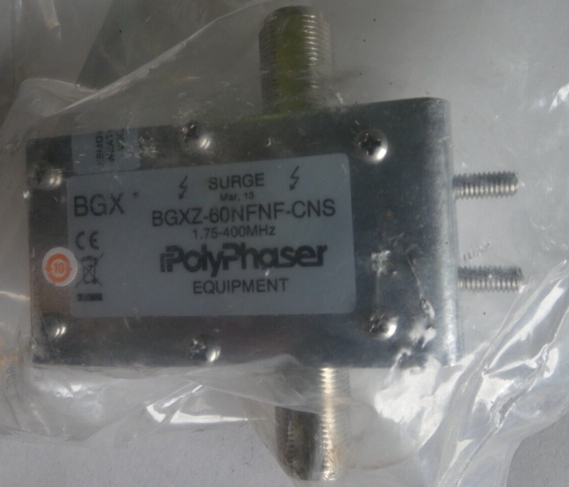New old stock PolyPhaser BGXZ-60NFNF-CNS Lightning / Surge Protector 1.75-400MHz
