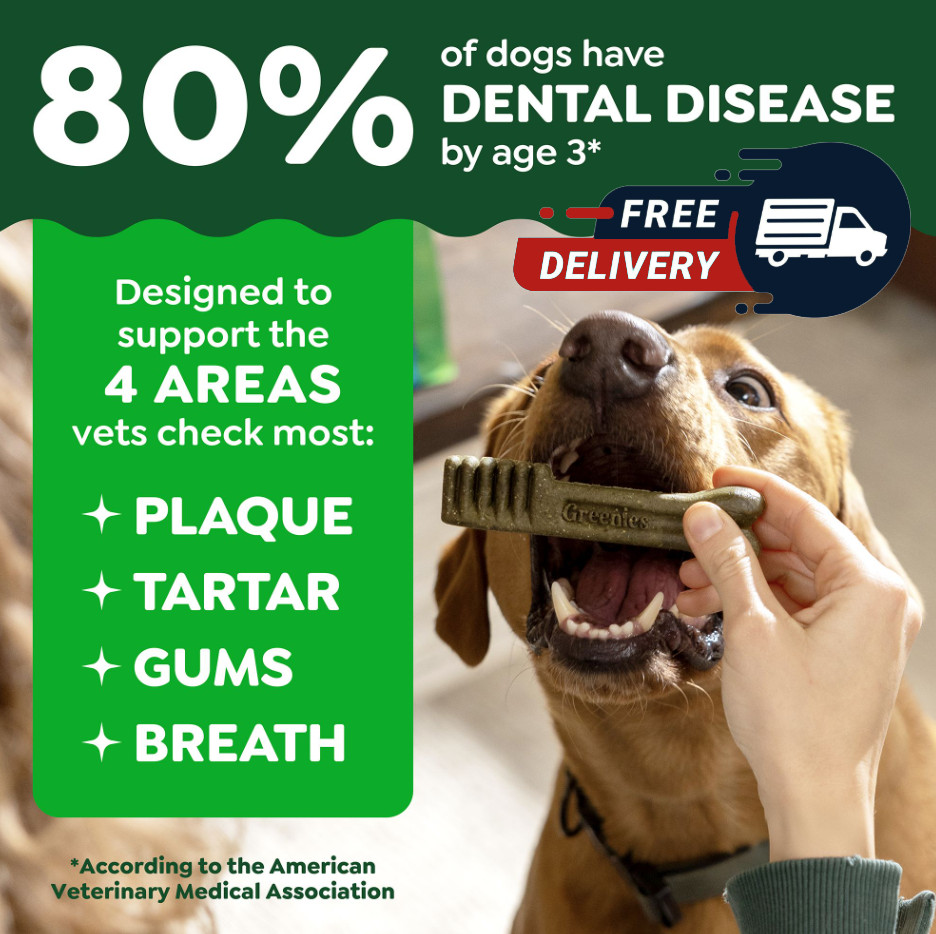 GREENIES Original TEENIE Natural Dental Dog Treats Pack of 130