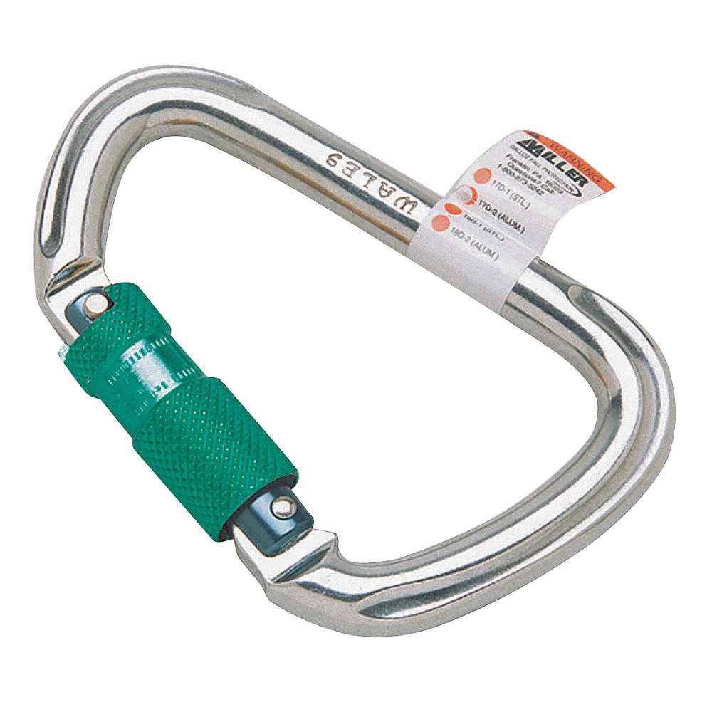 HONEYWELL MILLER 17D-2-Z7/ Carabiner,Offset-D,Silver 36WA19