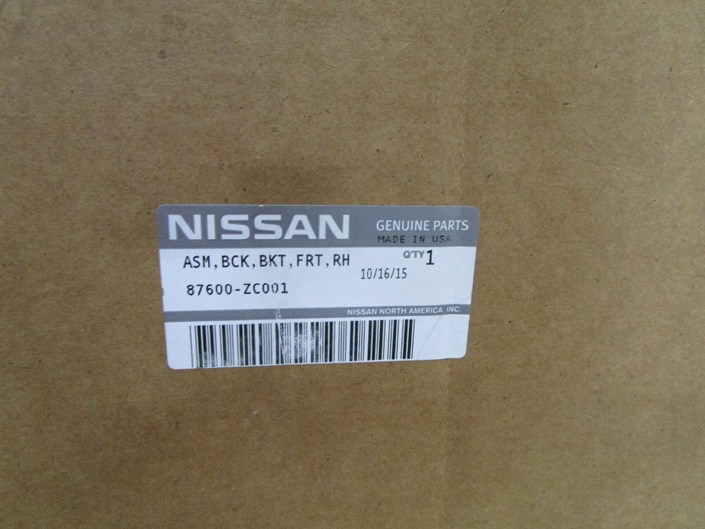 Nissan 87600-ZC001 ASM, Back, BKT, FRT, RH 87600ZC001