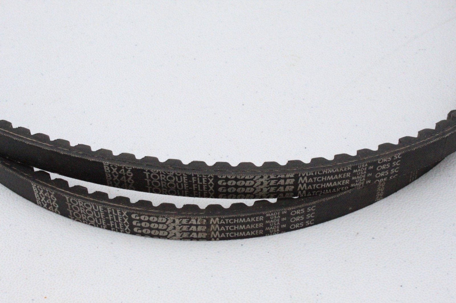 Lot of 2 Goodyear Torque-Flex Matchmaker BX46 Cogged V Belt 5/8″ x 49″
